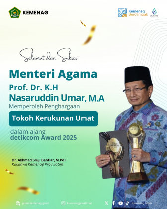 Menteri Agama Memperoleh Penghargaan Tokoh Kerukunan Umat dalam ajang detikcom Award 2025