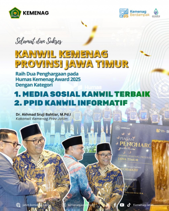 Kanwil Kemenag Provinsi Jawa Timur Raih Dua Penghargaan Pada Humas Kemenag Award 2025