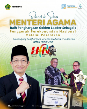 Menteri Agama Raih Penghargaan Golden Leader: Sebagai Penggerak Perekonomian Nasional Melalui Pesantren Dalam Ajang Penghargaan Jaringan Jaringan Media Siber Indonesia (JMSI) Tahun 2026